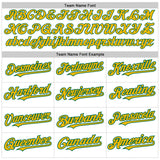 Custom White Pinstripe Gold-Kelly Green Authentic Fade Fashion Baseball Jersey