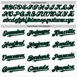 Custom White Pinstripe Black-Kelly Green Authentic Fade Fashion Baseball Jersey