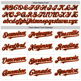 Custom White Pinstripe Brown-Orange Authentic Fade Fashion Baseball Jersey
