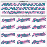 Custom White Pinstripe Teal-Pink Authentic Fade Fashion Baseball Jersey