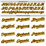 Custom White Pinstripe Brown-Gold Authentic Fade Fashion Baseball Jersey