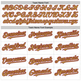 Custom White Pinstripe Old Gold-Crimson Authentic Fade Fashion Baseball Jersey