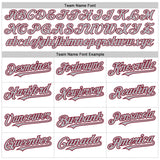 Custom White Pinstripe Gray-Crimson Authentic Fade Fashion Baseball Jersey