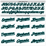 Custom White Pinstripe Black-Teal Authentic Fade Fashion Baseball Jersey