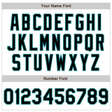 Custom White Pinstripe Black-Teal Authentic Fade Fashion Baseball Jersey