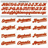 Custom White Pinstripe Red-Old Gold Authentic Fade Fashion Baseball Jersey