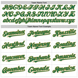 Custom White Pinstripe Kelly Green-Old Gold Authentic Fade Fashion Baseball Jersey