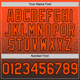 Custom Orange Black Authentic Fade Fashion Baseball Jersey