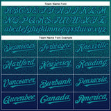 Custom Teal Navy Authentic Fade Fashion Baseball Jersey