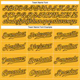 Custom Gold Gold-Black Authentic Baseball Jersey