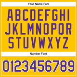 Custom Gold Purple-White Authentic Sleeveless Baseball Jersey