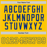 Custom Gold Gold-Royal Authentic Throwback Basketball Jersey