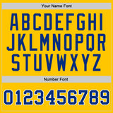 Custom Gold Royal-White Authentic Throwback Basketball Jersey