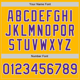 Custom Gold Purple-White Authentic Baseball Jersey