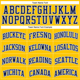 Custom Gold Navy Pinstripe Navy-Light Blue Authentic Basketball Jersey