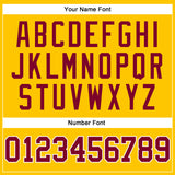 Custom Gold White Pinstripe Maroon Authentic Basketball Jersey