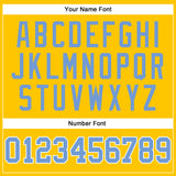 Custom Gold White Pinstripe Light Blue Authentic Basketball Jersey