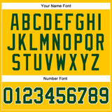 Custom Gold White Pinstripe Green Authentic Basketball Jersey