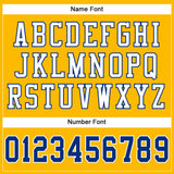 Custom Gold Royal-White Mesh Authentic Football Jersey