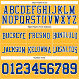 Custom Stitched Gold Royal-White Football Pullover Sweatshirt Hoodie