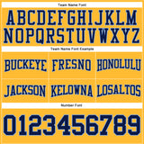 Custom Stitched Gold Navy-Light Blue Football Pullover Sweatshirt Hoodie