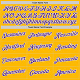 Custom Gold Purple-White Authentic Throwback Basketball Jersey