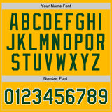 Custom Gold Green-White Authentic Throwback Basketball Jersey