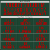 Custom Green Red Performance Golf Polo Shirt