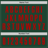 Custom Green Red Performance Golf Polo Shirt