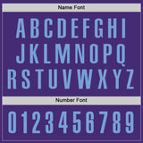 Custom Purple Light Blue Performance Golf Polo Shirt