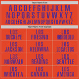 Custom Orange Purple Performance Golf Polo Shirt