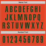 Custom Orange Green Performance Golf Polo Shirt