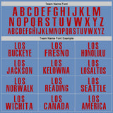 Custom Light Blue Red Performance Golf Polo Shirt