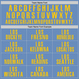 Custom Light Blue Yellow Performance Golf Polo Shirt