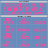 Custom Light Blue Pink Performance Golf Polo Shirt