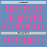 Custom Light Blue Pink Performance Golf Polo Shirt