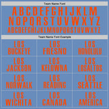 Custom Light Blue Orange Performance Golf Polo Shirt