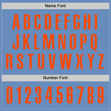 Custom Light Blue Orange Performance Golf Polo Shirt