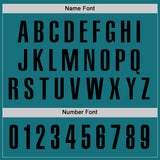 Custom Teal Black Performance Golf Polo Shirt