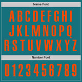 Custom Teal Orange Performance Golf Polo Shirt