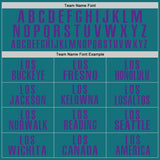 Custom Teal Purple Performance Golf Polo Shirt