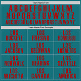 Custom Teal Red Performance Golf Polo Shirt