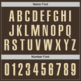 Custom Brown Cream Performance Golf Polo Shirt