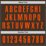 Custom Brown Orange Performance Golf Polo Shirt