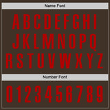 Custom Brown Red Performance Golf Polo Shirt