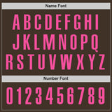 Custom Brown Pink Performance Golf Polo Shirt