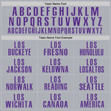 Custom Gray Purple Performance Golf Polo Shirt