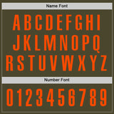 Custom Olive Orange Performance Salute To Service Golf Polo Shirt