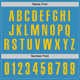 Custom Panther Blue Yellow Performance Golf Polo Shirt