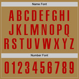 Custom Old Gold Red Performance Golf Polo Shirt